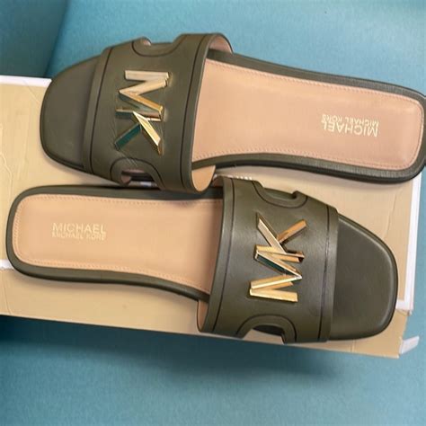 michael kors kippy|michael kors leather slides.